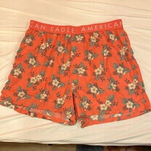 American Eagle Outfitters Floral Boxers - Coral and White